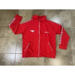 VTG RARE 1980 PONY Mexico National Soccer Team Sz M Red Warm Up Track Jacket